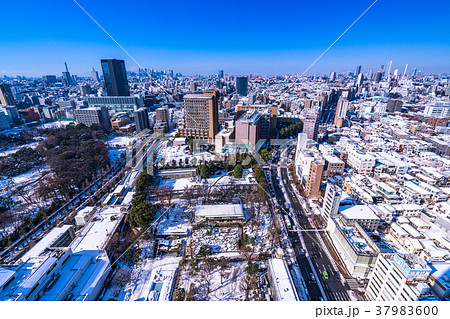 雪の東京都市風景 雪の東京都市風景 37983600