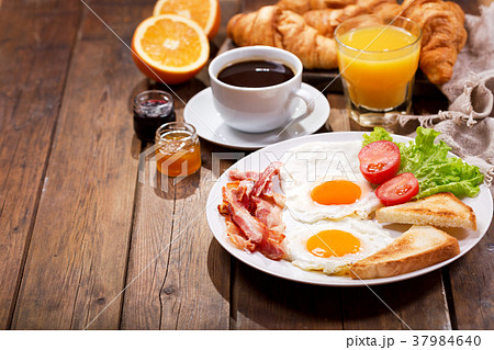 breakfast with fried eggs breakfast with fried eggs 37984640
