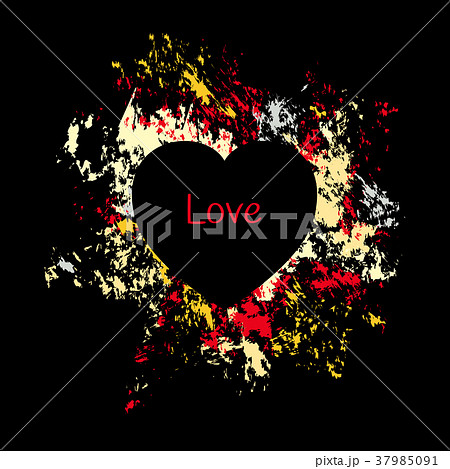Colorful frame heart shape valentines love card Colorful frame heart shape valentines love card 37985091