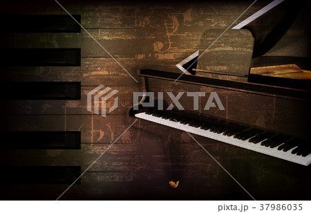abstract grunge piano background with grand piano abstract grunge piano background with grand piano 37986035