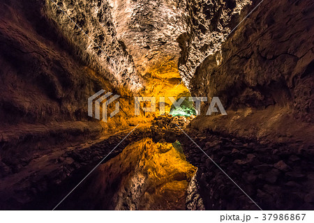 Cueva de Los Verdes, lava tube on Lanzarote island 37986867