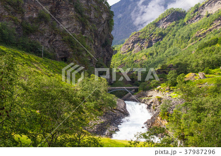 Giant Kjosfossen waterfall, Flam to Myrdal Railway 37987296