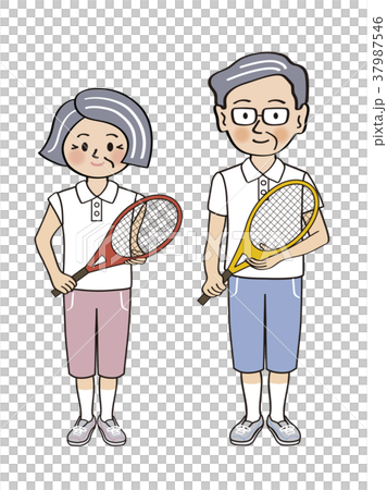 Senior couple tennis 1 Senior couple tennis 1 37987546