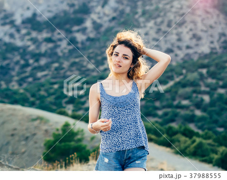 happy young girl model European Caucasian happy young girl model European Caucasian 37988555