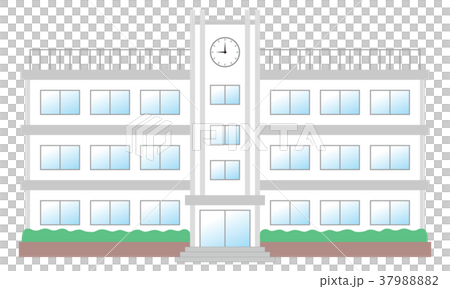 学校 白背景のイラスト素材 3798