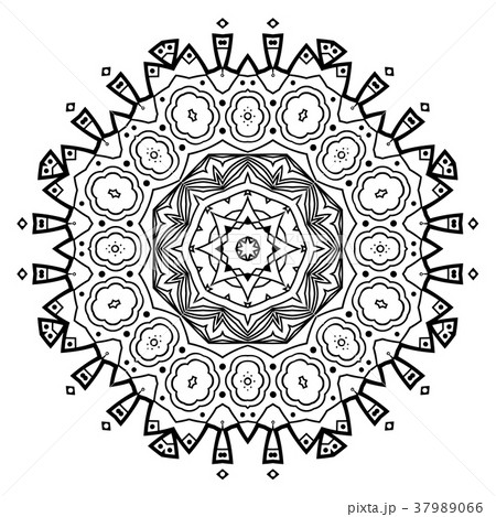 Flower Mandala. Vintage decorative elements. Flower Mandala. Vintage decorative elements. 37989066