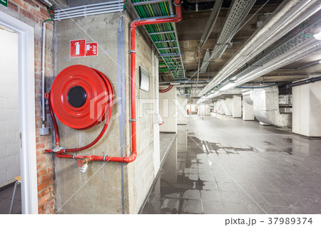 an fire hose  in an technical area 37989374