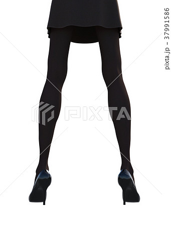 Women's legs wearing stockings perming3DCG - Stock Illustration