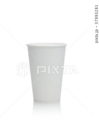 white paper cup isolated on white background 37993281