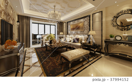 Interior living room in a classic style 3d Interior living room in a classic style 3d 37994152