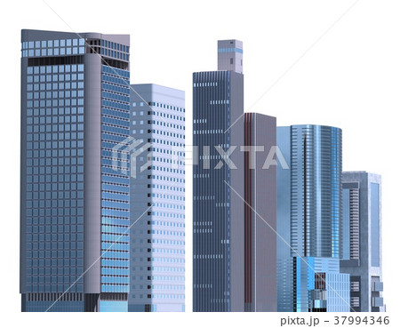 Skyscrapers 3D Illustration isolated on white 37994346