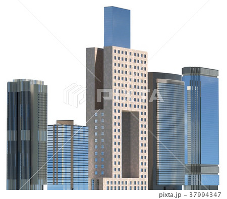 Skyscrapers 3D Illustration isolated on white 37994347