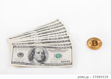 Stack of old hundred dollar banknotes worth one 37994539
