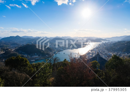 尾道 街並み 浄土寺山展望台からの写真素材