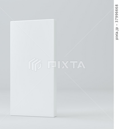 White empty cardboard rectangular container on White empty cardboard rectangular container on 37996668