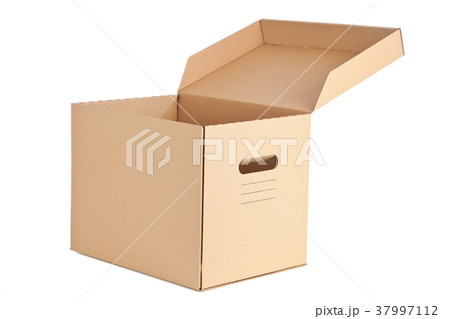 Cardboard box on white background 37997112