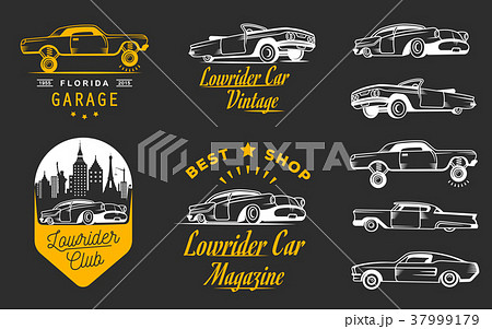 Set Vintage Lowrider Logo Badge and Sign - Stock Illustration [37999179] -  PIXTA