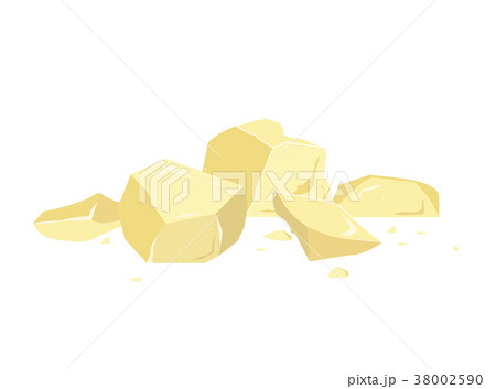 Pieces of cocoa butter, close up isolated on white 38002590