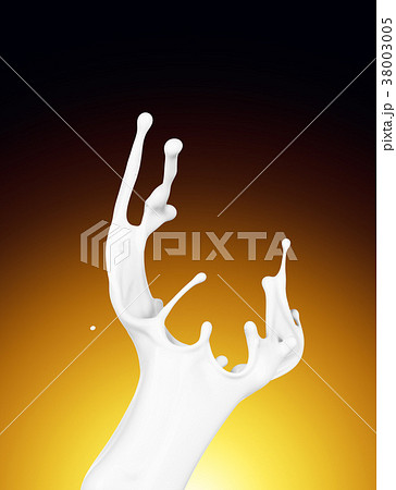 Splash of white fat milk as design element Splash of white fat milk as design element 38003005