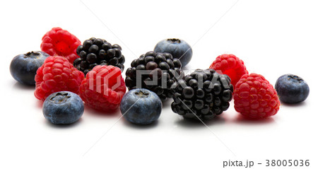 Berry mix isolated on white Berry mix isolated on white 38005036