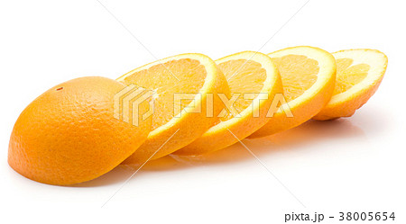 Fresh orange isolated on white 38005654
