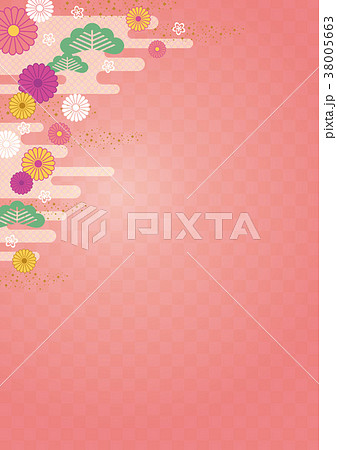 和風背景 ピンク 和風背景 ピンク 38005663