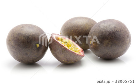 Fresh passion fruit isolated on white Fresh passion fruit isolated on white 38005751