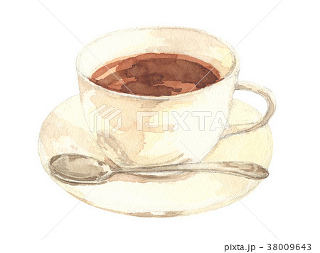 コーヒー 水彩のイラスト素材 [38009643] - PIXTA