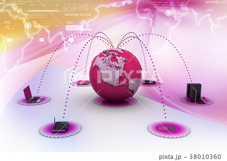 Global Computer Networkingのイラスト素材