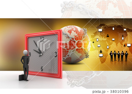 3d man watching the clock 3d man watching the clock 38010396
