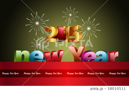 Happy New Year 2015 celebration concept 38010511