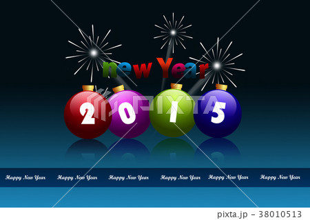 Happy New Year 2015 celebration concept 38010513