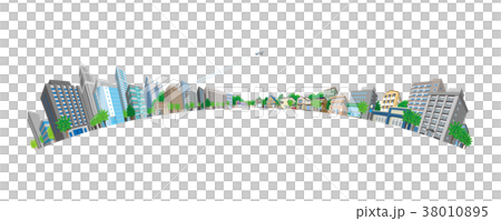 都市の景観 / ベクターイラスト 都市の景観 / ベクターイラスト 38010895