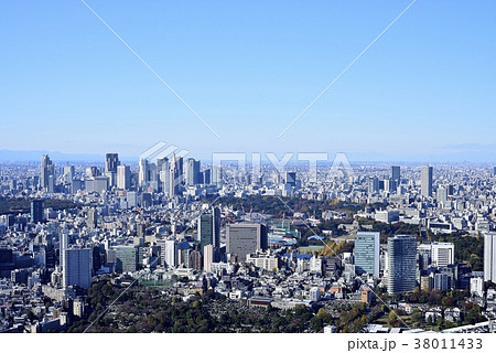 東京　都市風景　新宿方面 38011433