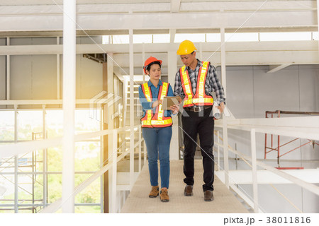 Portrait of engineer and architect Portrait of engineer and architect 38011816