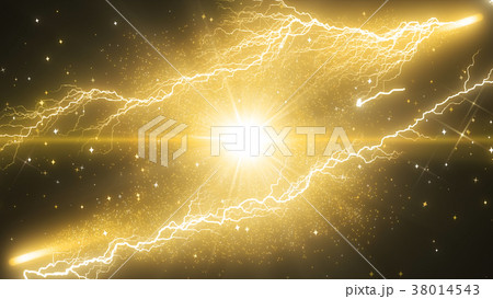 稲妻エフェクトフレームのイラスト素材