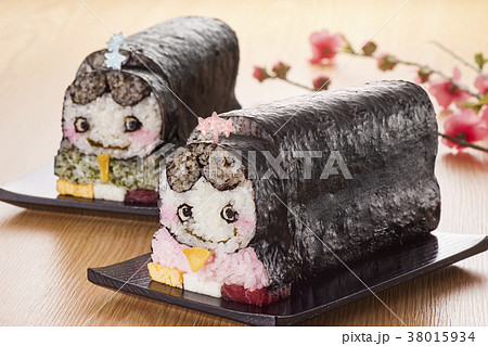 キャラ巻き寿司の写真素材