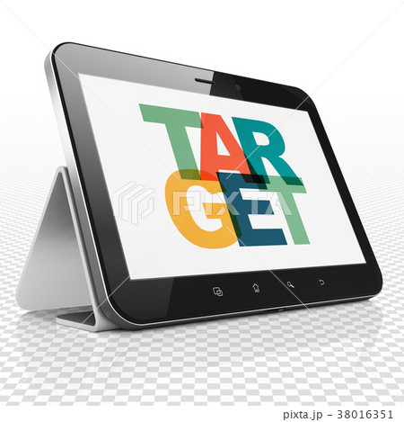 Business concept: Tablet Computer with Target on 38016351