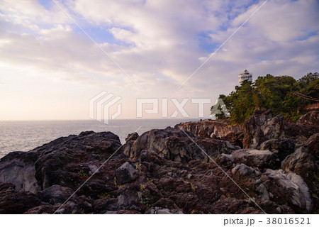 【東伊豆】朝の光を浴びる・城ヶ崎海岸 38016521