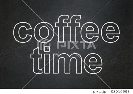 Timeline concept: Coffee Time on chalkboard 38016993