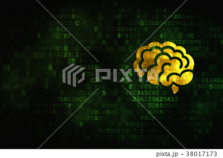 Science concept: Brain on digital background Science concept: Brain on digital background 38017173