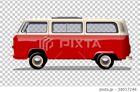 Vector retro van - Stock Illustration [38017246] - PIXTA