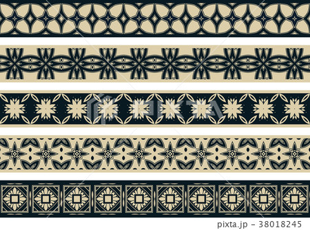 Seamless decorative borders Seamless decorative borders 38018245