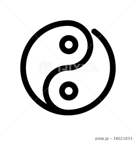 Yin Yang Icon Outline Modern Design Elementのイラスト素材 Yin Yang Icon Outline Modern Design Elementのイラスト素材