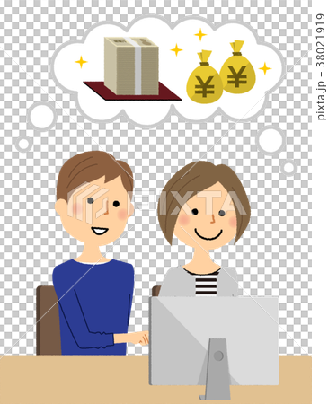 Young couple imagining big money 38021919