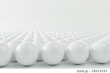White spheres an arrow on white. 3d render 38024434