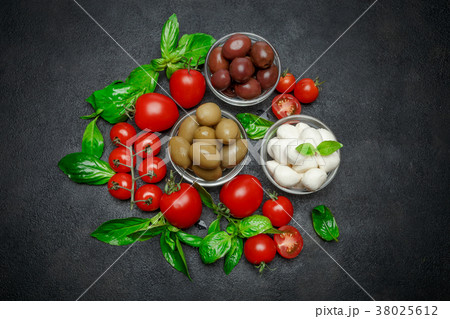 Traditional Italian products - Mozzarella cheese 38025612