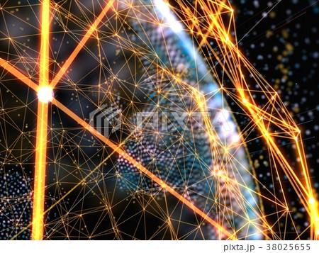Abstract Background With Connecting Dots And Lines 38025655