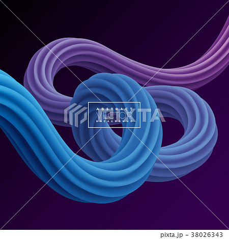Abstract 3D Colorful Curve Line Background. Vector 38026343