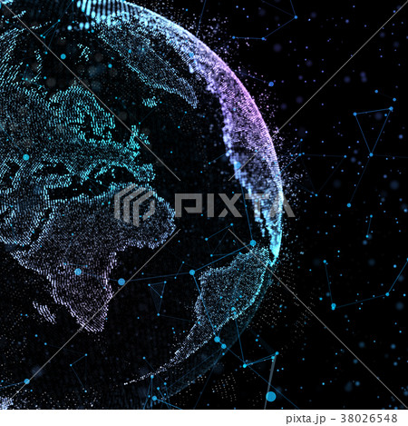 3d illustration of detailed virtual planet Earth 38026548